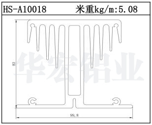 武汉散热器铝型材HS-A10018