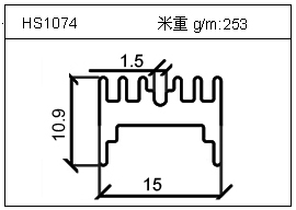 散热器铝型材HS1074