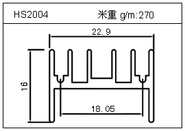 散热器铝型材HS2004