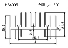 高密齿铝型材HS4005