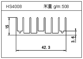 高密齿铝型材HS4008