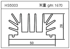 铲片铝型材HS5003