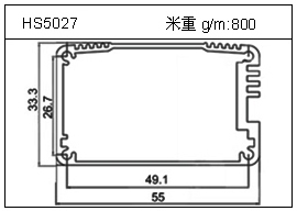 冷拔管铝型材HS5027