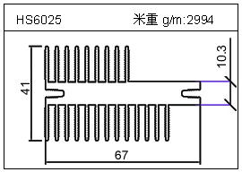 变频器铝型材HS6025