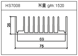 变频器铝型材HS7008